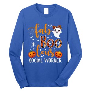 Faboolous Social Worker Funny Social Worker Halloween Long Sleeve Shirt