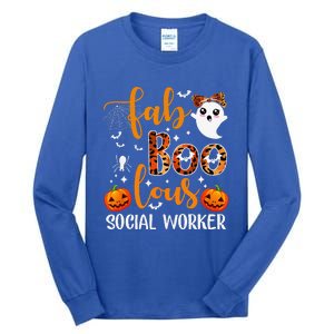 Faboolous Social Worker Funny Social Worker Halloween Tall Long Sleeve T-Shirt