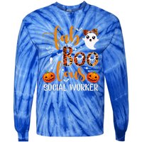 Faboolous Social Worker Funny Social Worker Halloween Tie-Dye Long Sleeve Shirt