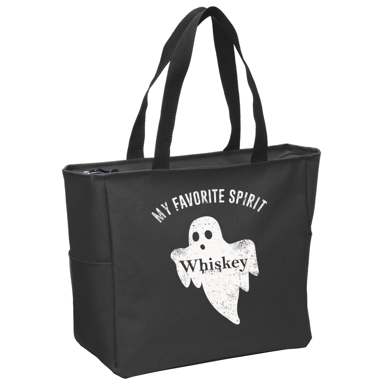 Favorite Spirit Whiskey Zip Tote Bag