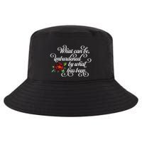 Fancy Script What Can Be Unburdened By What Has Been Cool Comfort Performance Bucket Hat