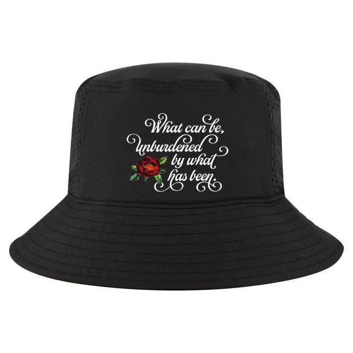 Fancy Script What Can Be Unburdened By What Has Been Cool Comfort Performance Bucket Hat