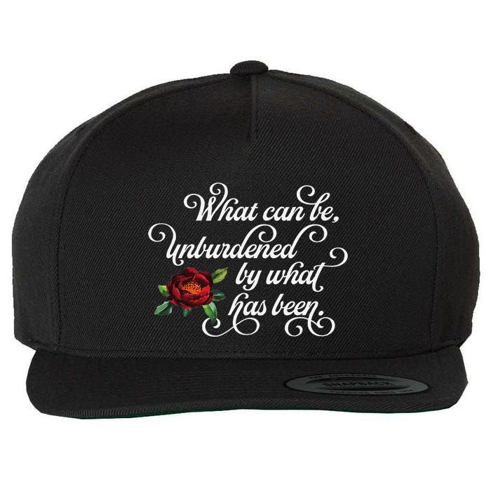 Fancy Script What Can Be Unburdened By What Has Been Wool Snapback Cap