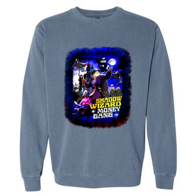 Funny Shadow Wizard Money Gang Garment-Dyed Sweatshirt