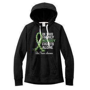 Family Support Warrior Fighter Celiac Disease Awareness Gift Women's Fleece Hoodie