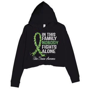 Family Support Warrior Fighter Celiac Disease Awareness Gift Crop Fleece Hoodie