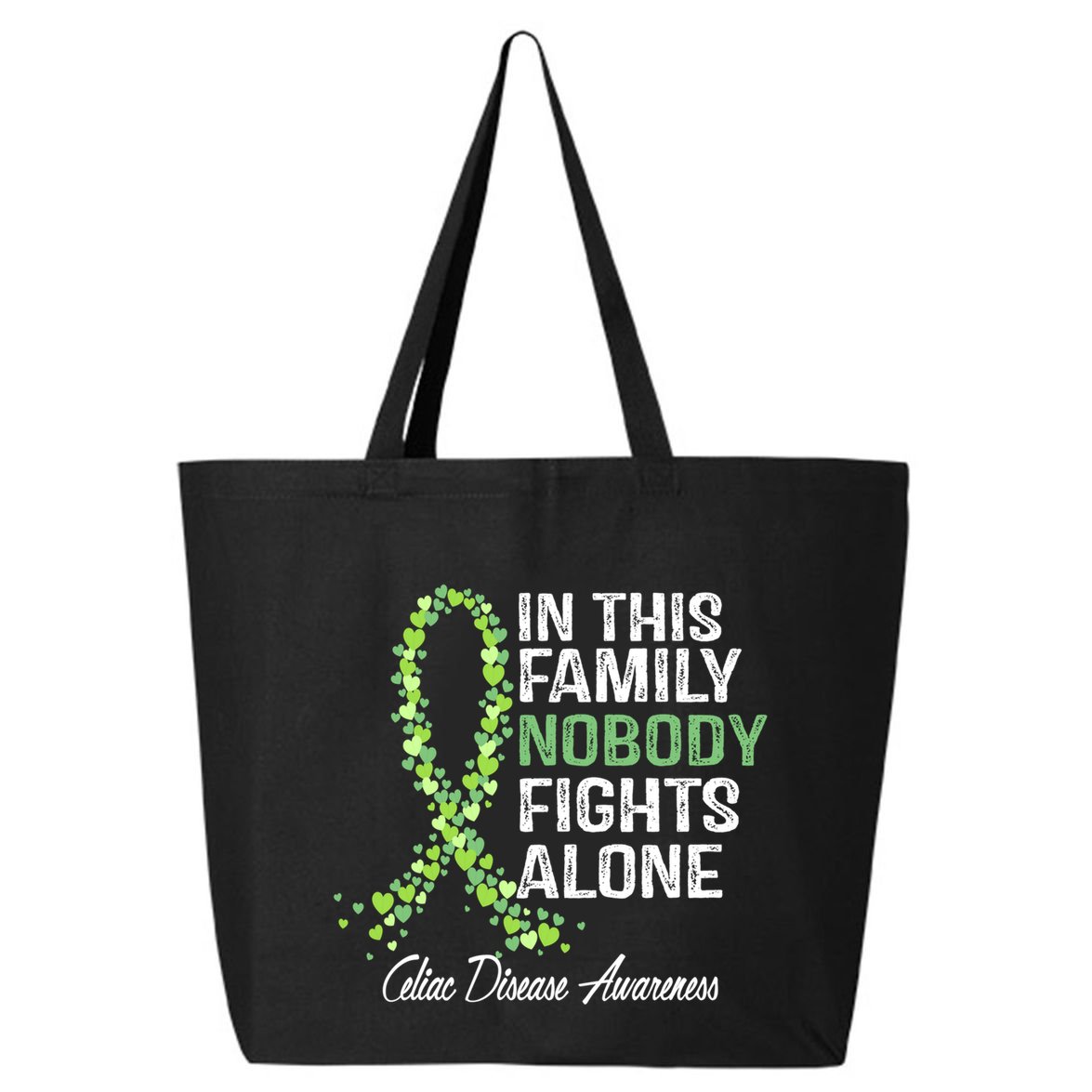 Family Support Warrior Fighter Celiac Disease Awareness Gift 25L Jumbo Tote