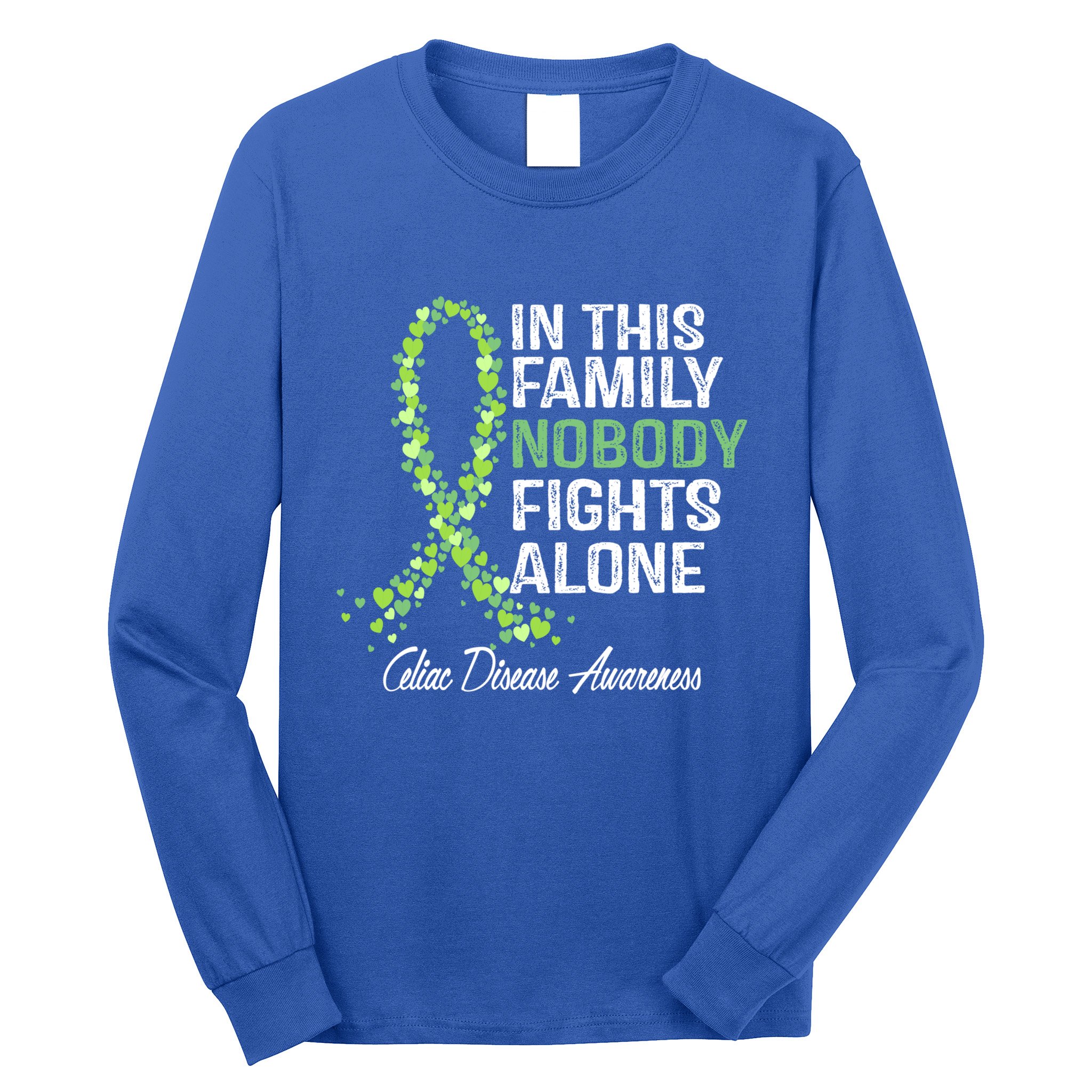Family Support Warrior Fighter Celiac Disease Awareness Gift Long Sleeve Shirt