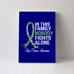 Family Support Warrior Fighter Celiac Disease Awareness Gift Canvas