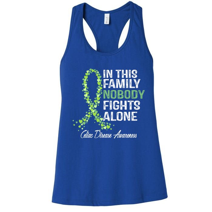 Family Support Warrior Fighter Celiac Disease Awareness Gift Women's Racerback Tank