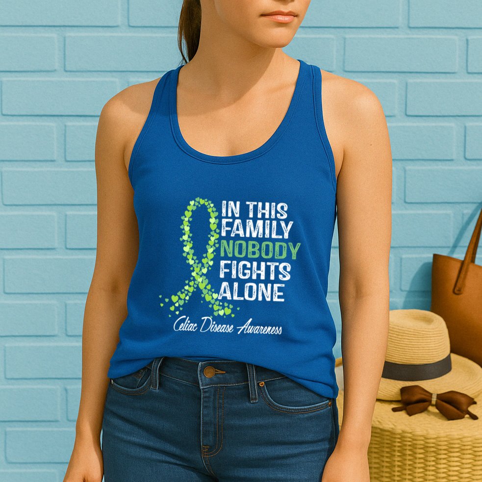 Family Support Warrior Fighter Celiac Disease Awareness Gift Womens Tank Top