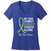 Family Support Warrior Fighter Celiac Disease Awareness Gift Women's V-Neck T-Shirt