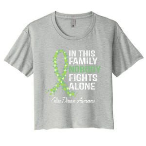 Family Support Warrior Fighter Celiac Disease Awareness Gift Women's Crop Top Tee