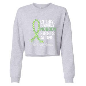 Family Support Warrior Fighter Celiac Disease Awareness Gift Cropped Pullover Crew