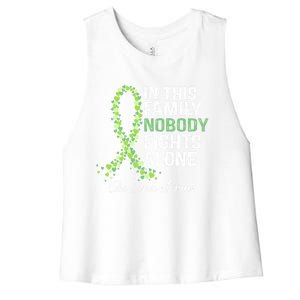 Family Support Warrior Fighter Celiac Disease Awareness Gift Women's Racerback Cropped Tank