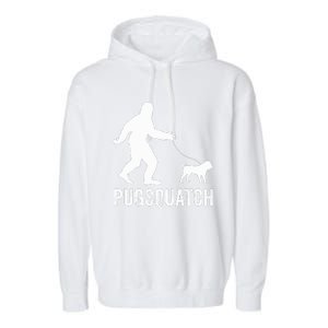 Funny Sasquatch Walking Pug Dog Bigfoot Lover Cute Pugs Gift  Garment-Dyed Fleece Hoodie