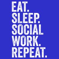 Funny Social Worker Gift Eat Sleep Social Work Repeat Gift 16 in Basic Backpack