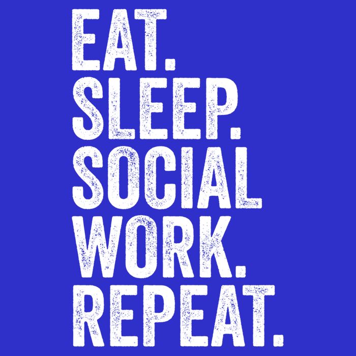 Funny Social Worker Gift Eat Sleep Social Work Repeat Gift 16 in Basic Backpack