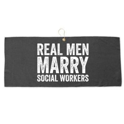 Funny Social Worker Gift Real Marry Social Workers Gift Large Microfiber Waffle Golf Towel