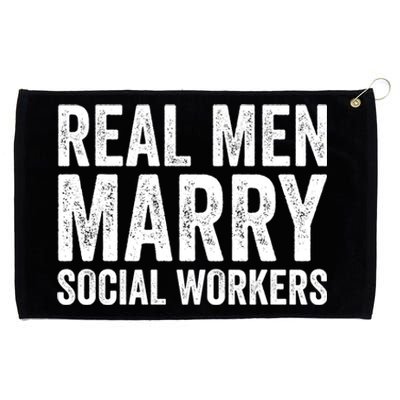 Funny Social Worker Gift Real Marry Social Workers Gift Grommeted Golf Towel