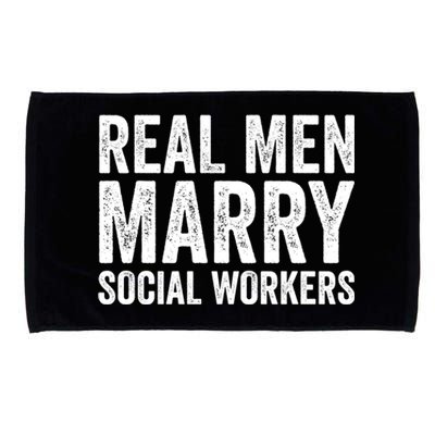 Funny Social Worker Gift Real Marry Social Workers Gift Microfiber Hand Towel