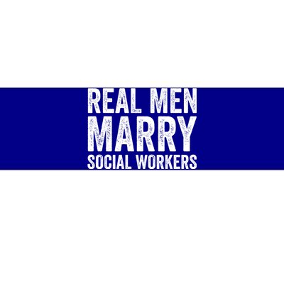 Funny Social Worker Gift Real Marry Social Workers Gift Bumper Sticker