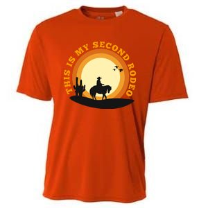 Funny Sarcastic Western This Is My Second Rodeo Cowboy Cooling Performance Crew T-Shirt