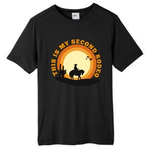 Funny Sarcastic Western This Is My Second Rodeo Cowboy Tall Fusion ChromaSoft Performance T-Shirt