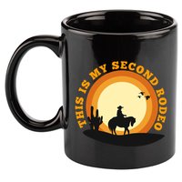 Funny Sarcastic Western This Is My Second Rodeo Cowboy 11oz C Handle Ceramic Mug