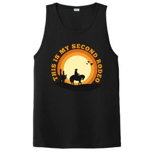 Funny Sarcastic Western This Is My Second Rodeo Cowboy PosiCharge Competitor Tank