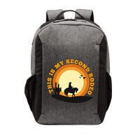 Funny Sarcastic Western This Is My Second Rodeo Cowboy Vector Backpack