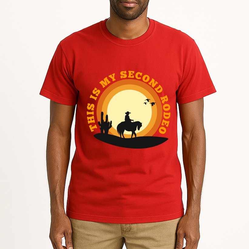 Funny Sarcastic Western This Is My Second Rodeo Cowboy Tall T-Shirt