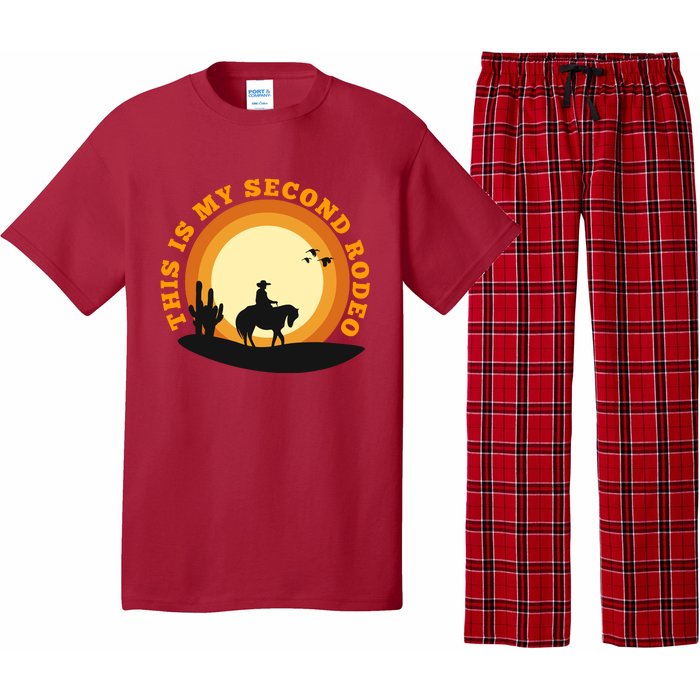 Funny Sarcastic Western This Is My Second Rodeo Cowboy Pajama Set