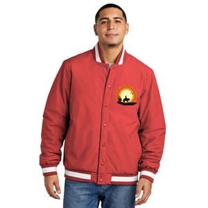 Funny Sarcastic Western This Is My Second Rodeo Cowboy Insulated Varsity Jacket