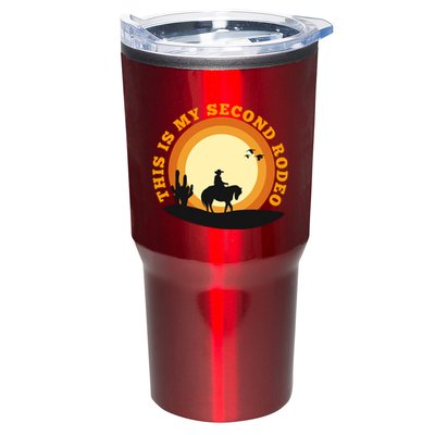 Funny Sarcastic Western This Is My Second Rodeo Cowboy Tumbler