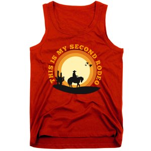 Funny Sarcastic Western This Is My Second Rodeo Cowboy Tank Top