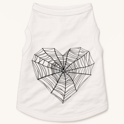 Funny Spider Web Design For Women Insect Web Lovers Doggie Tank