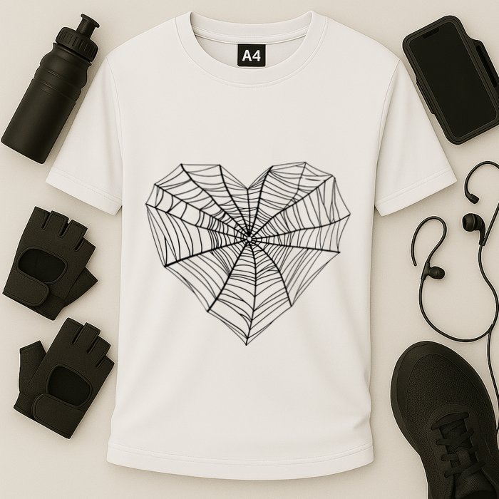 Funny Spider Web Design For Women Insect Web Lovers Performance Shirt