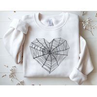 Funny Spider Web Design For Women Insect Web Lovers Sweatshirt