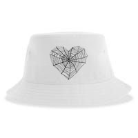 Funny Spider Web Design For Women Insect Web Lovers Sustainable Bucket Hat