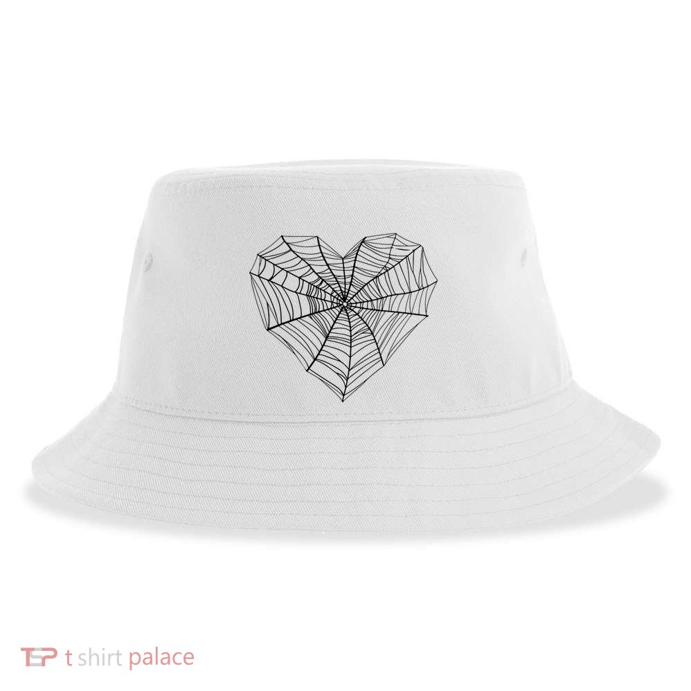 Funny Spider Web Design For Women Insect Web Lovers Sustainable Bucket Hat