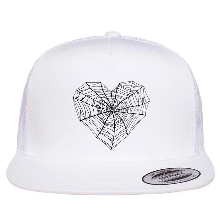 Funny Spider Web Design For Women Insect Web Lovers Flat Bill Trucker Hat
