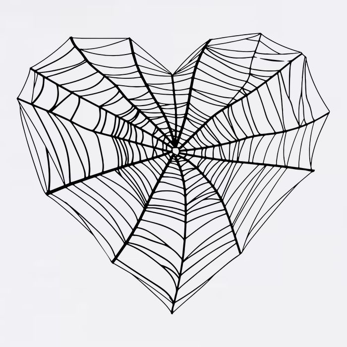 Funny Spider Web Design For Women Insect Web Lovers Flat Bill Trucker Hat