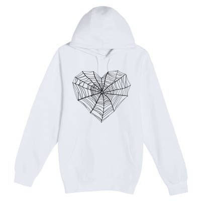 Funny Spider Web Design For Women Insect Web Lovers Premium Pullover Hoodie