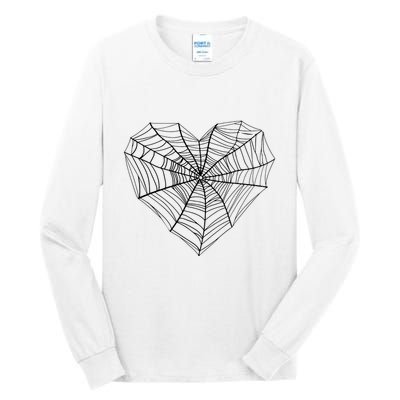 Funny Spider Web Design For Women Insect Web Lovers Tall Long Sleeve T-Shirt