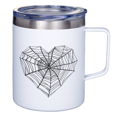 Funny Spider Web Design For Women Insect Web Lovers 12oz Stainless Steel Coffee Mug