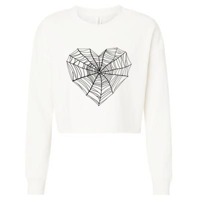 Funny Spider Web Design For Women Insect Web Lovers Cropped Pullover Crew