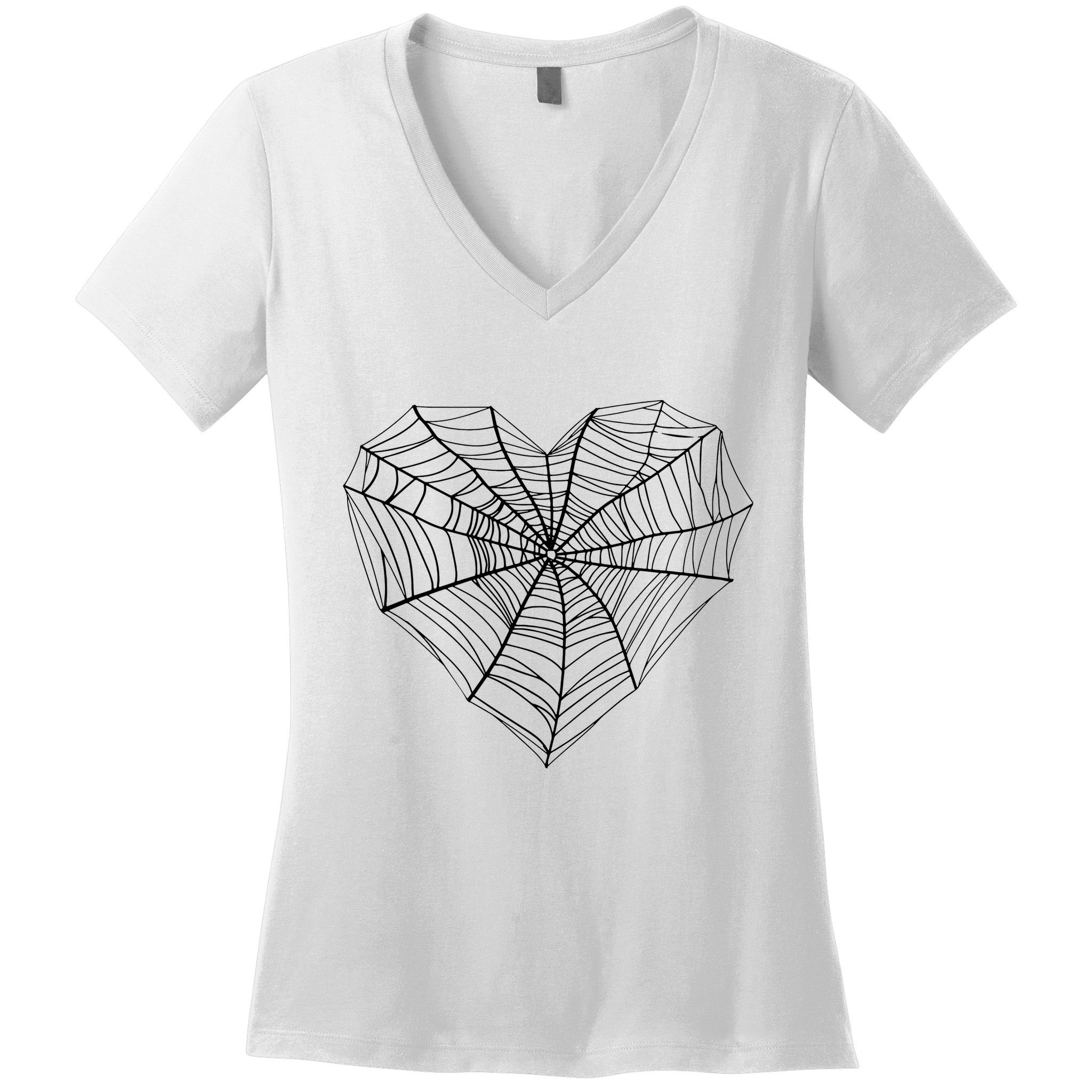 Funny Spider Web Design For Women Insect Web Lovers Women's V-Neck T-Shirt