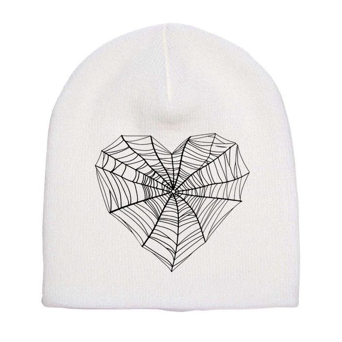 Funny Spider Web Design For Women Insect Web Lovers Short Acrylic Beanie