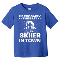 Funny Skiing Winter Sports Cool Gift Ski Skier Gift Toddler T-Shirt